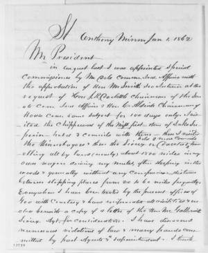 Letter written by George E.H. Day to President Lincoln, January 1, 1862
