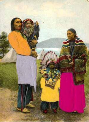 Dakota family, about 1907. Postcard, MHS collections.