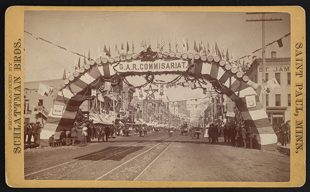 National Encampment of the Grand Army of the Republic, Second Avenue South and Washington Avenue, Minneapolis.