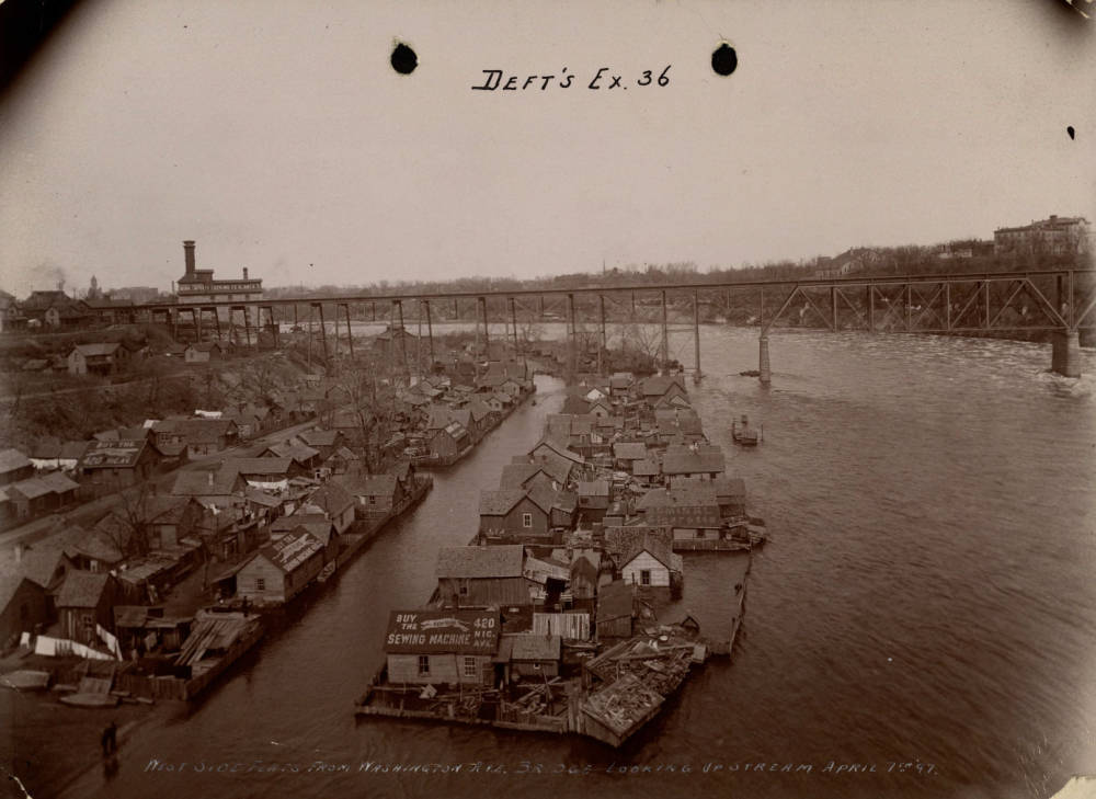 Bohemian Flats during a springtime flood, 1897