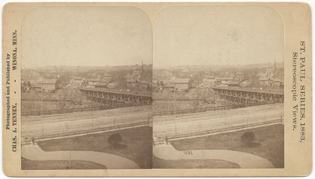 Aerial view of Swede Hollow and Connemara Patch