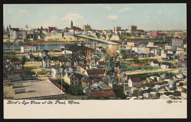 Color postcard view of the Flats, 1910.