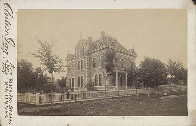 Photograph of the Gág family home at 200 South German Street in New Ulm. Taken by Anton Gág c.1890.