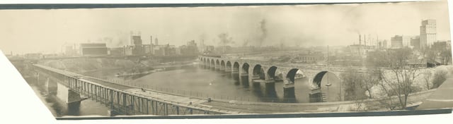 Tenth Avenue and Stone Arch Bridge, Minneapolis