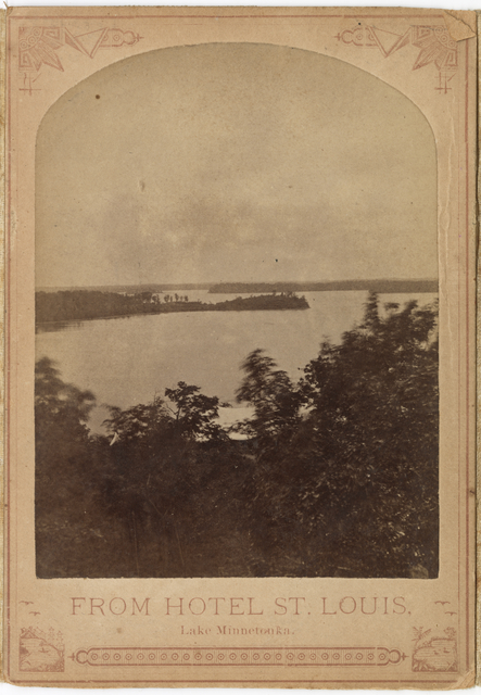 Black-and-white image from Michael Nowack's album of Lake Minnetonka photographs, 1881.