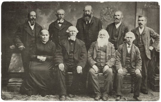 Black and white photograph of the founders of New Ulm, ca. 1854.