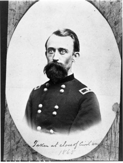 Black and white photograph of Lucius F. Hubbard, 1865.