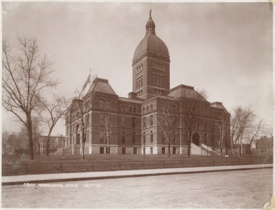 Black and white photograph of State Capitol, c.1900.