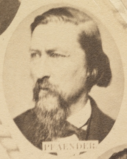 Black and white photograph of Wilhelm Pfaender, ca. 1870.