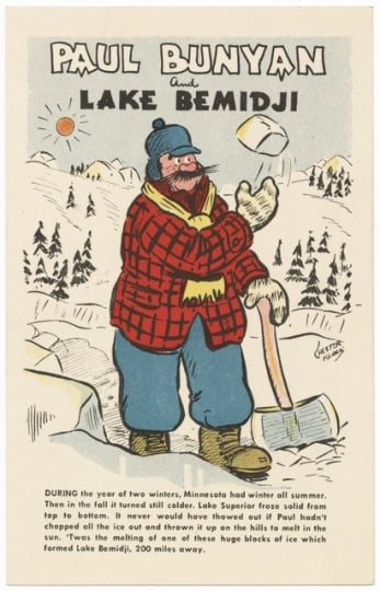 Paul Bunyan postcard