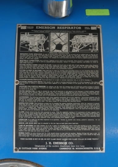 Iron lung used at Kenny Institute