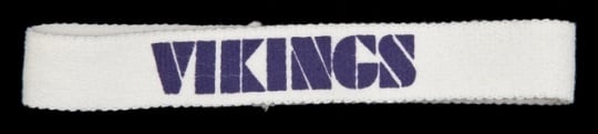 Color image of a Minnesota Vikings Headband, 1986.