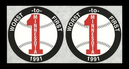 Minnesota Twins Worst to First sticker