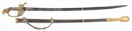 Color image of sword and scabbard used by Henry Sibley.