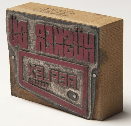 Hüsker Dü and Reflex Records printing plate