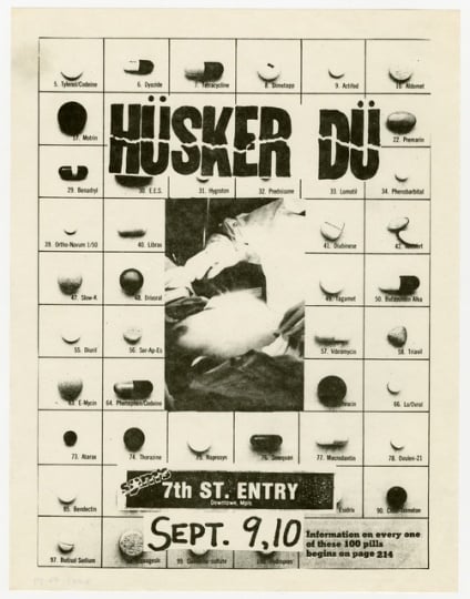 Handbill for Hüsker Dü concert