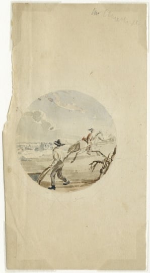 Color image of Seth Eastman’s design for the Minnesota Territorial seal, ca. 1849.