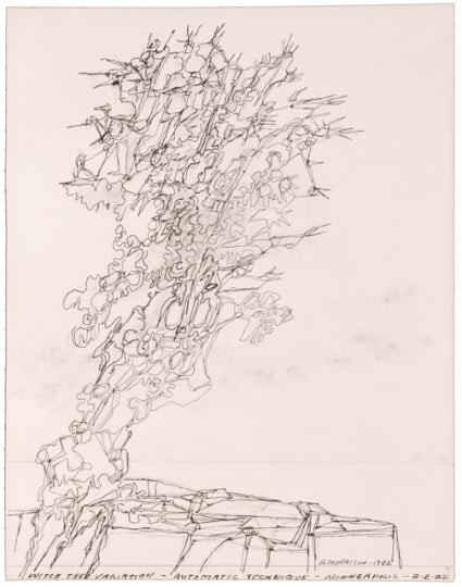 Color image of Witch Tree Variation drawing by George Morrison, 1982.