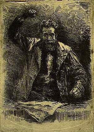 The Socialist, 1885. Etching on paper by Robert Koehler.