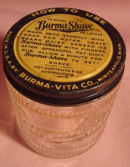 Burma-Shave jar