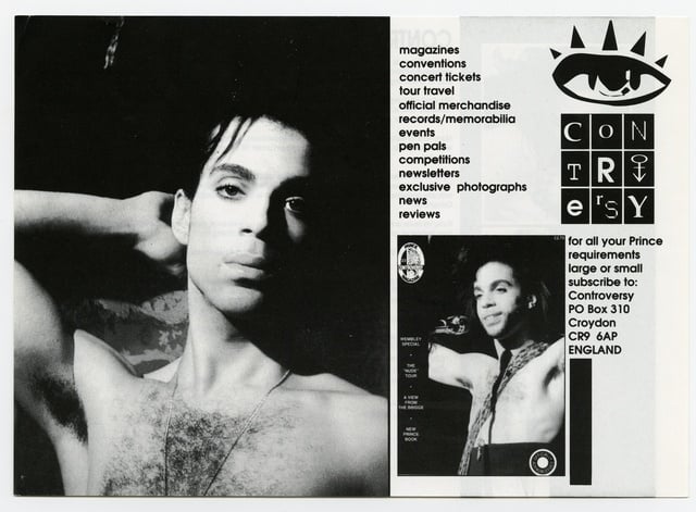 Controversy (Prince fan club) order form