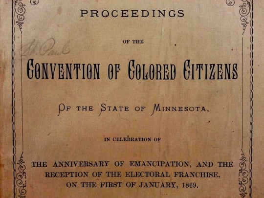 Convention of Colored Citizens program cover
