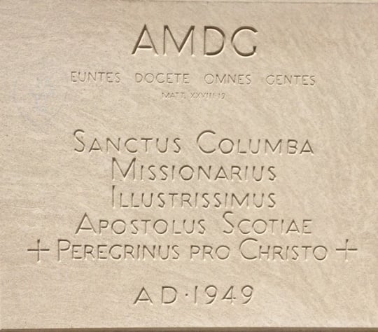 Cornerstone of the Church of St. Columba