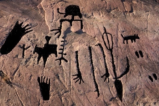 Digitally enhanced petroglyphs