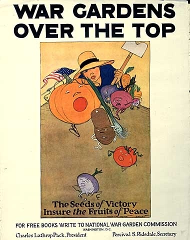Color poster produced for the National War Garden Commission, c.1918.