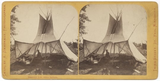 Interior of a Dakota tipi