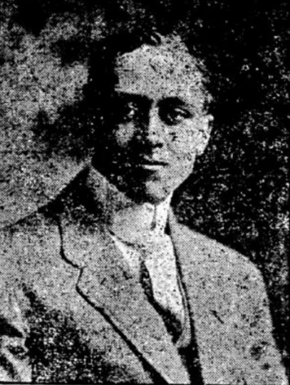 Black and white newspaper image of Gale Pillsbury Hilyer, c.1919.