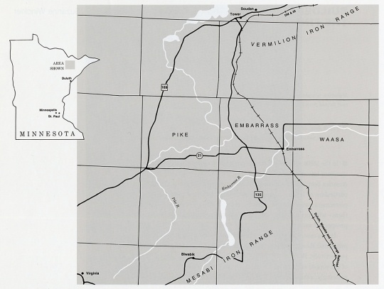 Map of Embarrass and adjoining townships in central St. Louis County