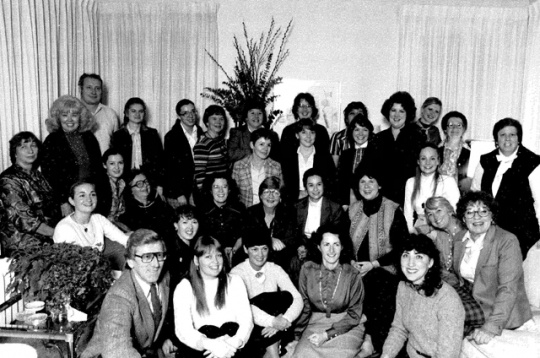 Photograph of DFLFC members assembled for the State of the State address, January 1982
