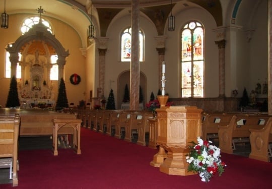 Interior of the Basilica of St. Stanislaus Kostka