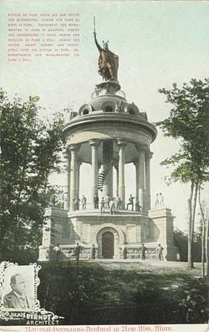 Colorized Hermann Monument postcard, ca. 1908.