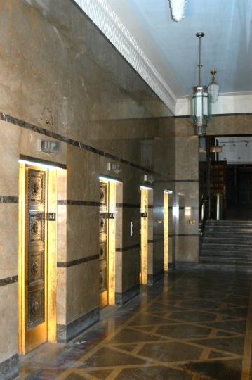 Art Deco-styled elevator bay, Minnesota Building
