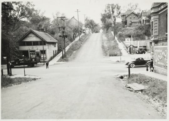 Looking south on Arundel from Rondo Avenue Description: Looking south on Arundel from Rondo, ca. 1940.