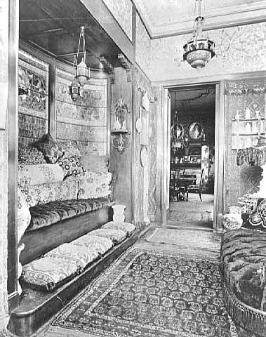 Black and white photograph of the Burbank-Livingston-Griggs house during occupancy of George Finch, 432 Summit Avenue, St. Paul, 1884.