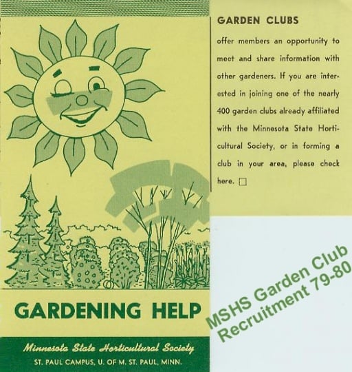 Minnesota State Horticultural Society, Gardening Help Brochure, 1979.