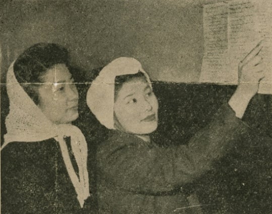 Alice Tokuno and Kate Iwasaki at the St. Paul Resettlement Hostel
