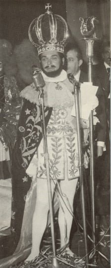 Visiting royalty from Rio’s Carnival, 1963