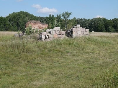 Color image of the remains of the Fort Ripley powder magazine, 2005.