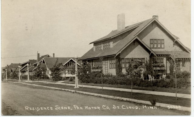 SHM 12405 - 8th Street North Looking West (Pantown Sam Pandolfos Home) St Cloud ca1919-1