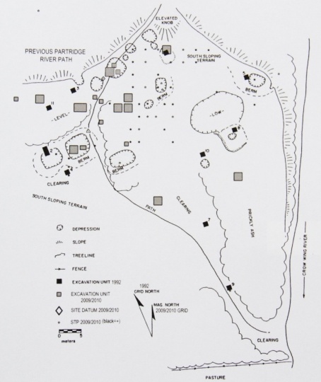 Site map of Little Round Hill, 2104.