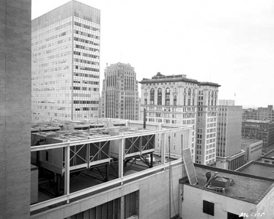 View of downtown Minneapolis, First National Soo Line Building