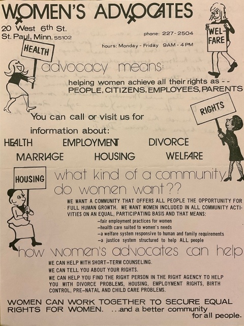 Women’s Advocates flyer