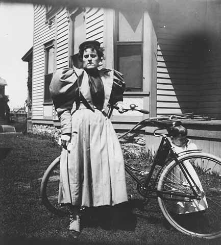 Woman with a bicycle