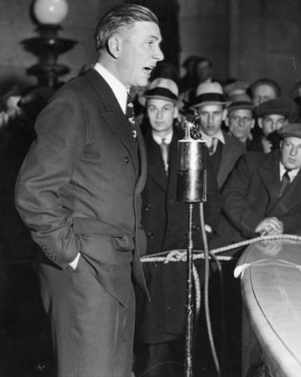 Black and white photograph of Governor Floyd B. Olson, c.1935.