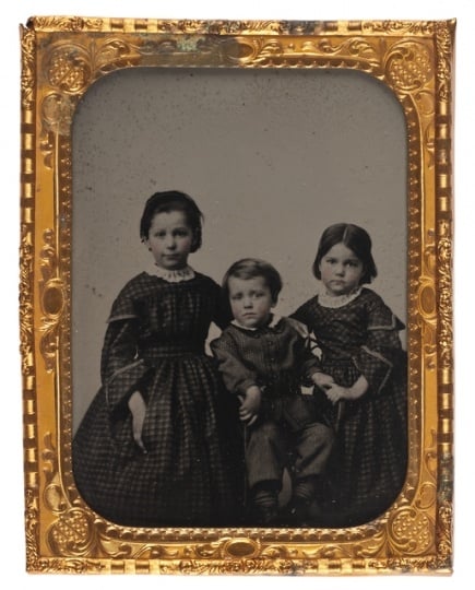 Daguerreotype of the children of Mary Elizabeth Bronson and William Gates LeDuc