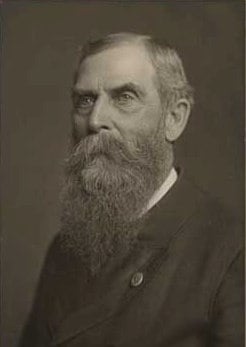 Black and white photograph of Mr. Danforth, conductor for St. Paul and Pacific Railroad, 1869.